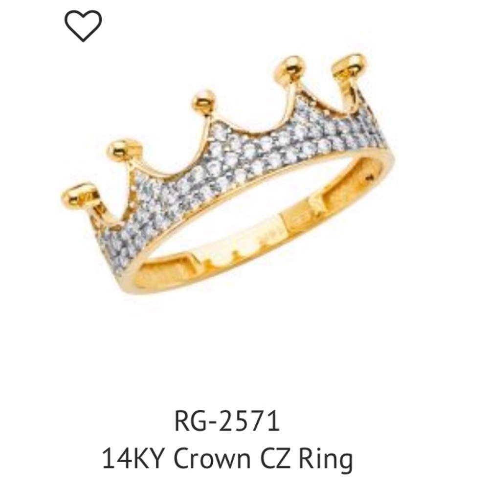 CROWN 14 K Cubic zirconia